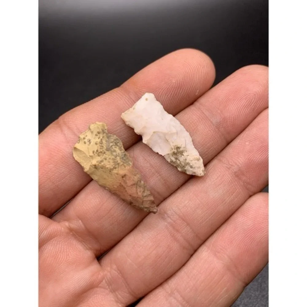 2 Authentic Madison‎ Triangle Arrowhead From Benton Co Mississippi 1 Inch